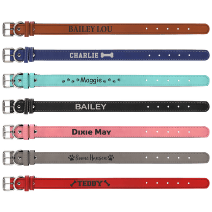 Laserable Leatherette Dog Collar