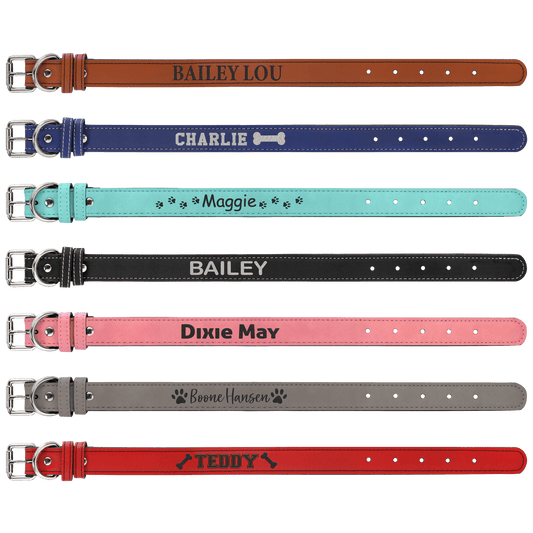 Laserable Leatherette Dog Collar