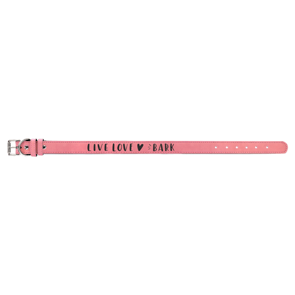Extra Large 27" x 1 1/4" Pink Laserable Leatherette Dog Collar