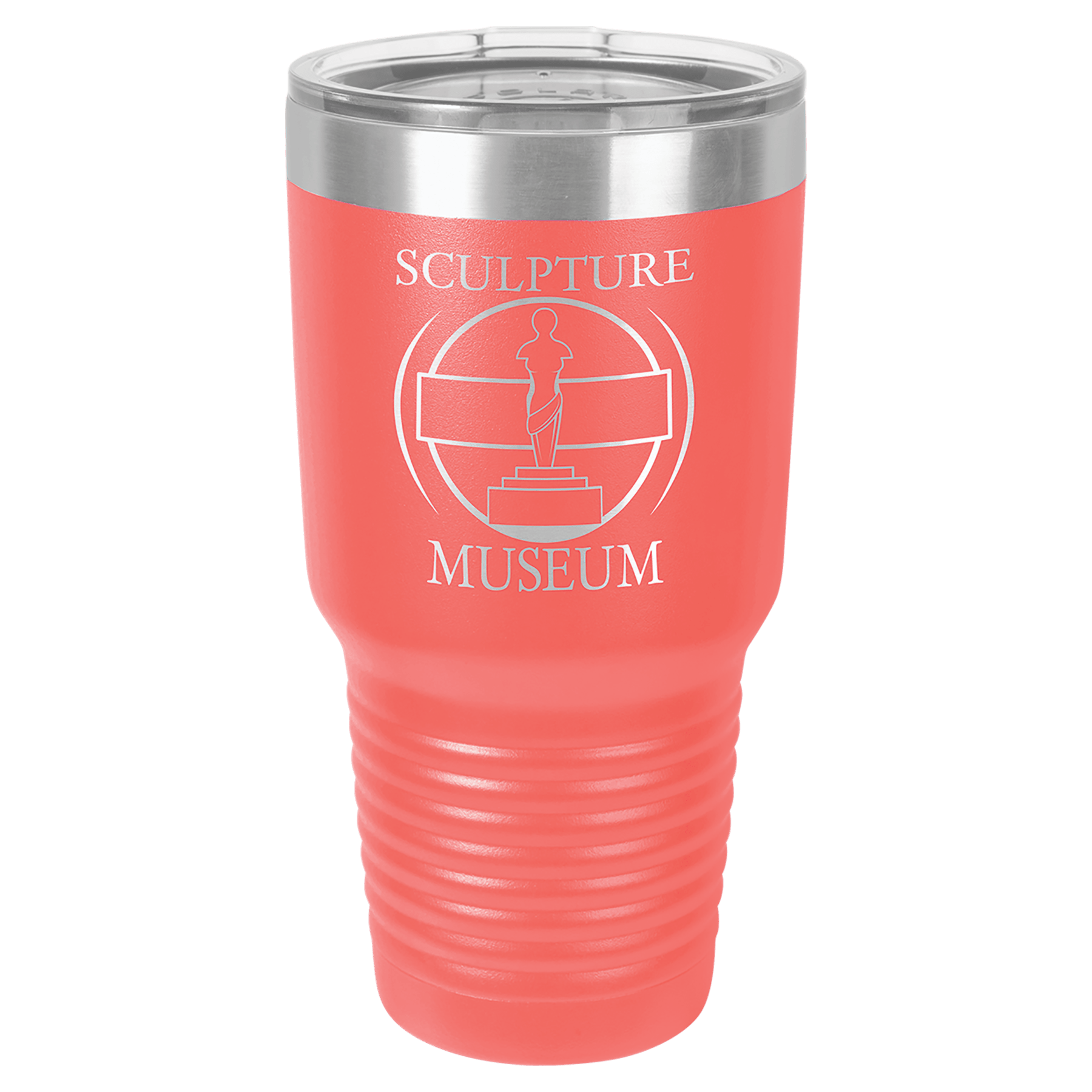 Polar Camel 30 oz. Coral Vacuum Insulated Ringneck Tumbler with Clear Lid