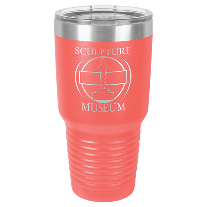 Polar Camel 30 oz. Coral Vacuum Insulated Ringneck Tumbler with Clear Lid