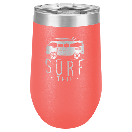 Polar Camel 16 oz. Coral Vacuum Insulated Stemless Tumbler with Lid