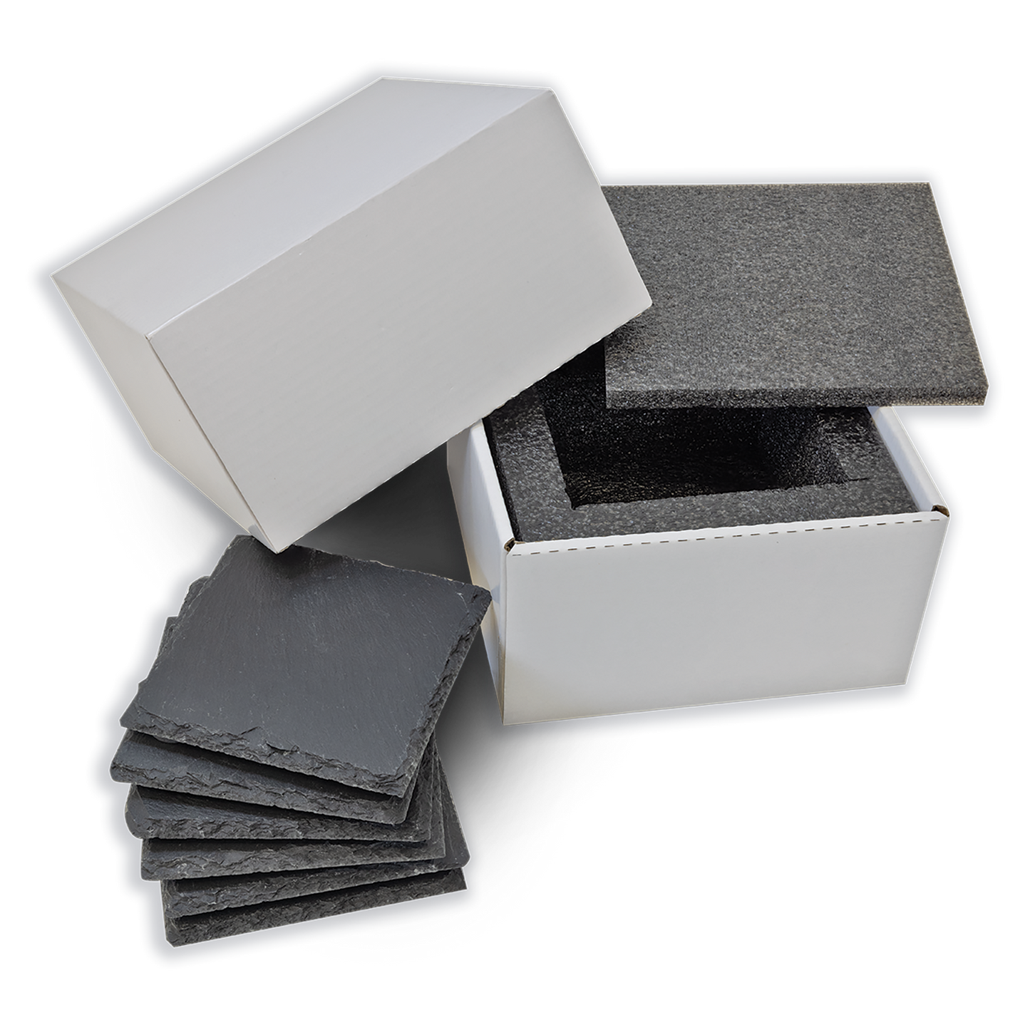Square Slate Coaster Set-6 Coasters