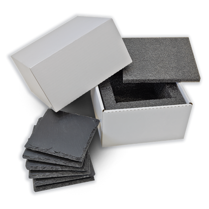 Square Slate Coaster Set-6 Coasters