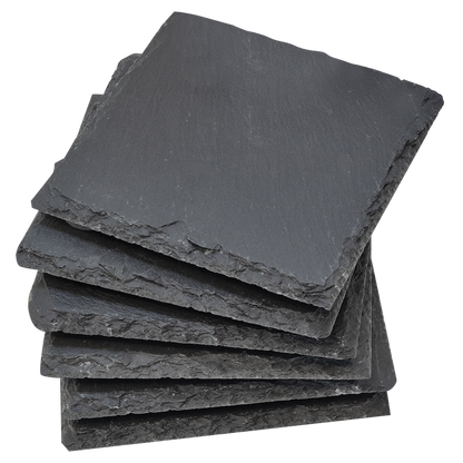 Square Slate Coaster Set-6 Coasters