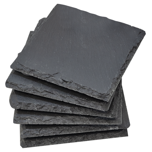 Square Slate Coaster Set-6 Coasters