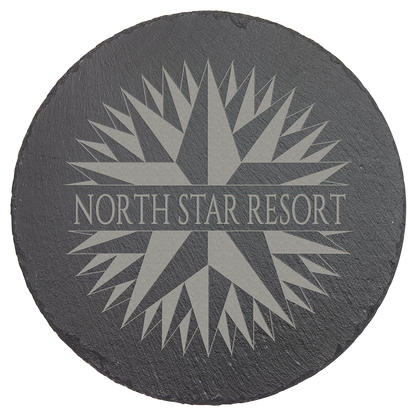 9 3/4" Round Slate Decor with Foam Pads