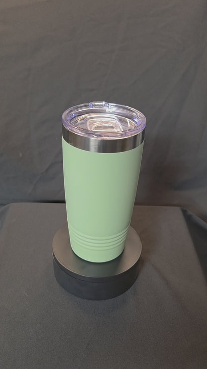 20 oz Engraved Western Skull Tumbler- Summer Sage