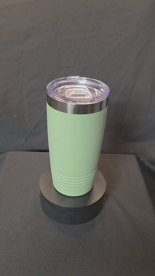 20 oz Engraved Western Skull Tumbler- Summer Sage