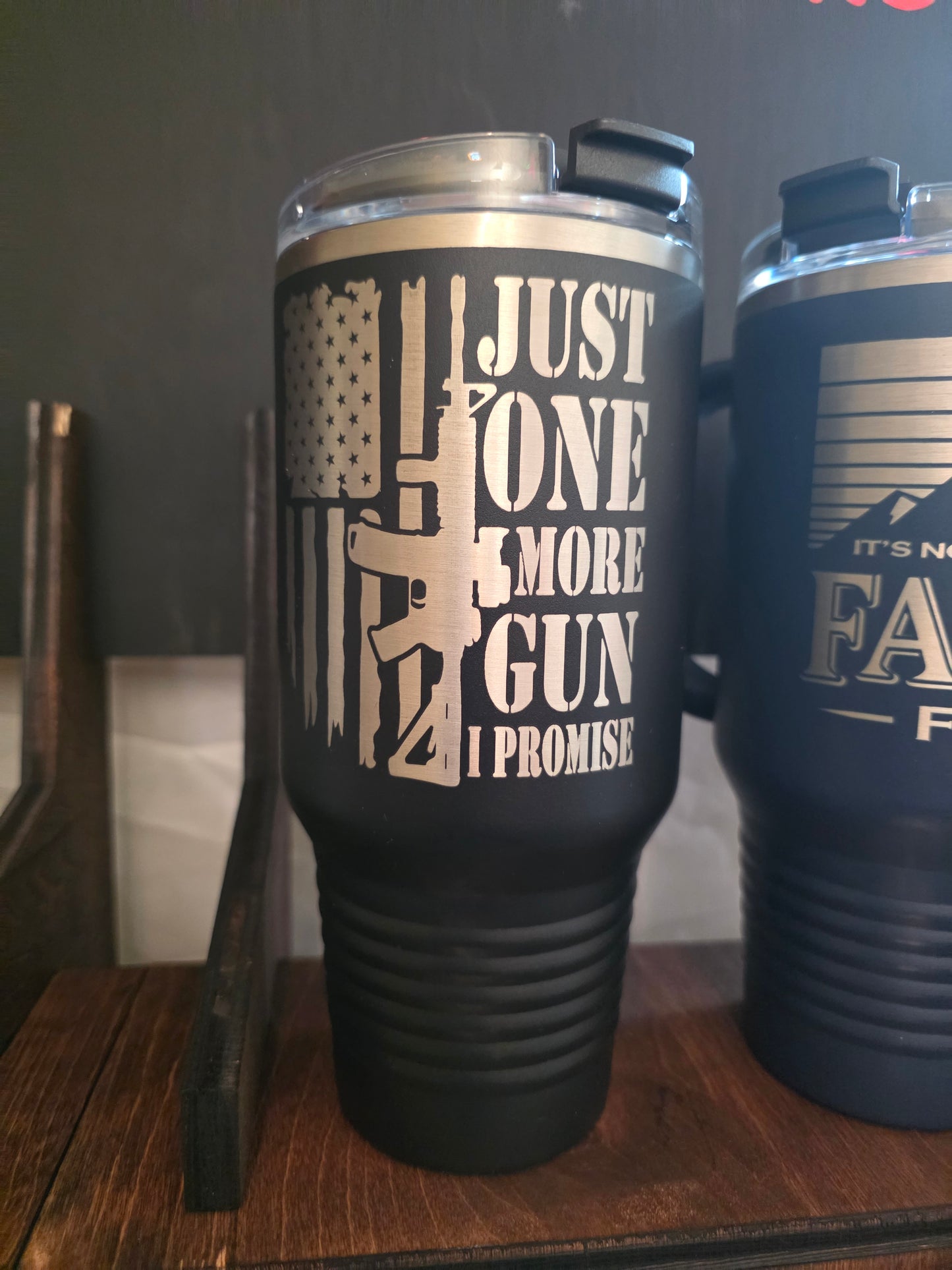 32oz Tumbler – "Just One More Gun I Promise"