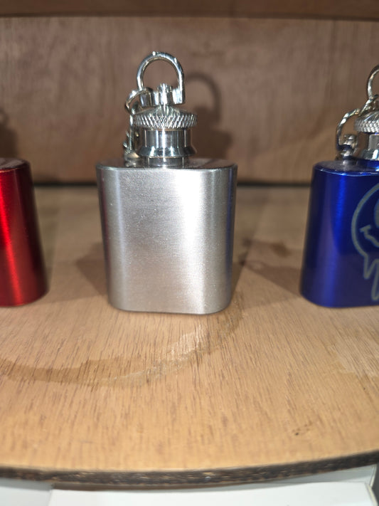 1 oz Stainless Steel Keychain Flask – Blank & Ready to Engrave
